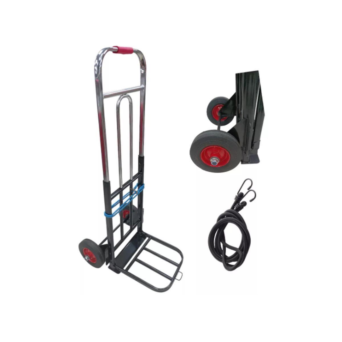 GENERICO - Carro plegable aluminio 200 kg color rojo