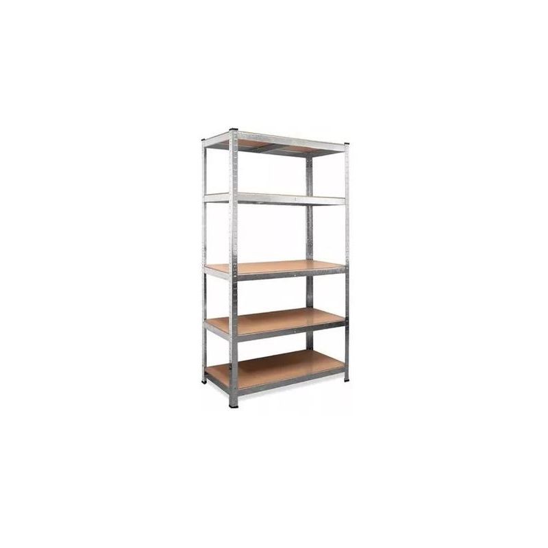GENERICO - Repisa Metálica Armable Mecano 180x90x40cm 350kg Plateado