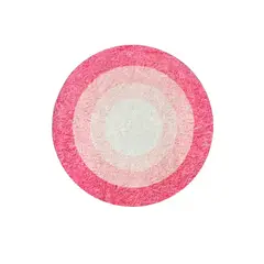 GENERICO - Alfombra Redonda 100 cm Super Suave Circulos Fucsia