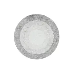 GENERICO - Alfombra Redonda 100 cm Super Suave Circulos Gris
