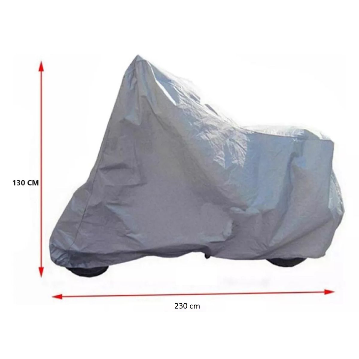 GENERICO - Funda Cubre Moto Impermeable Talle L Color Plateado