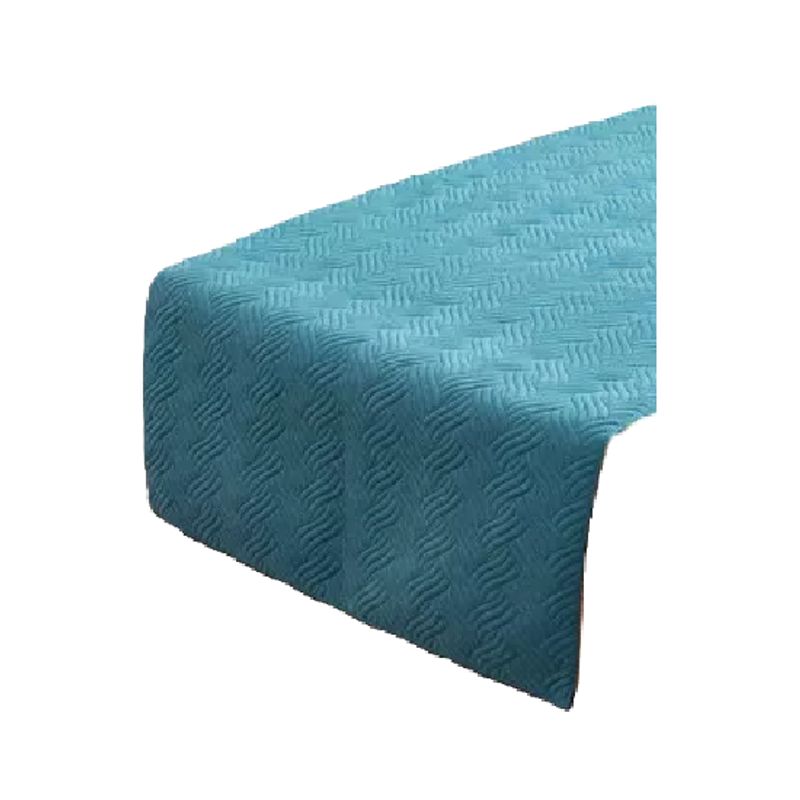 GENERICO - Piecera-cama terciopelo plush king + 2 fundas 70x210 cm color turquesa