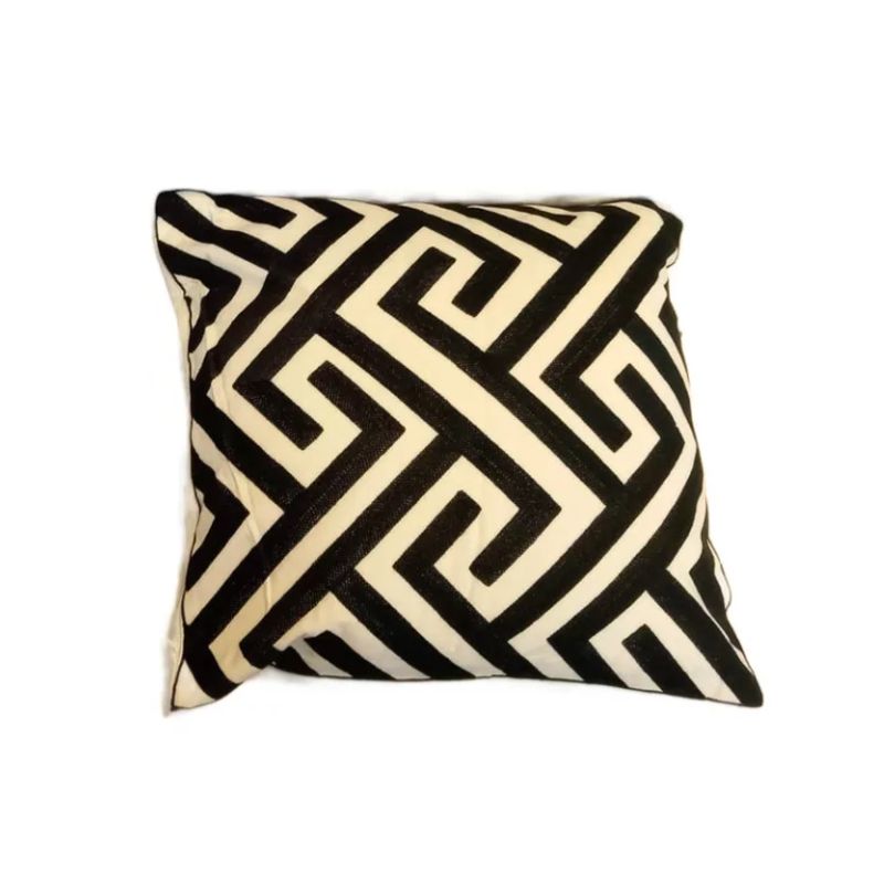 GENERICO - Pack de 4 Fundas para Cojín 45x45 cm Negro