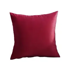 GENERICO - Funda para Cojín Velvet Terciopelo Liso en Variedad de Colores - Rojo