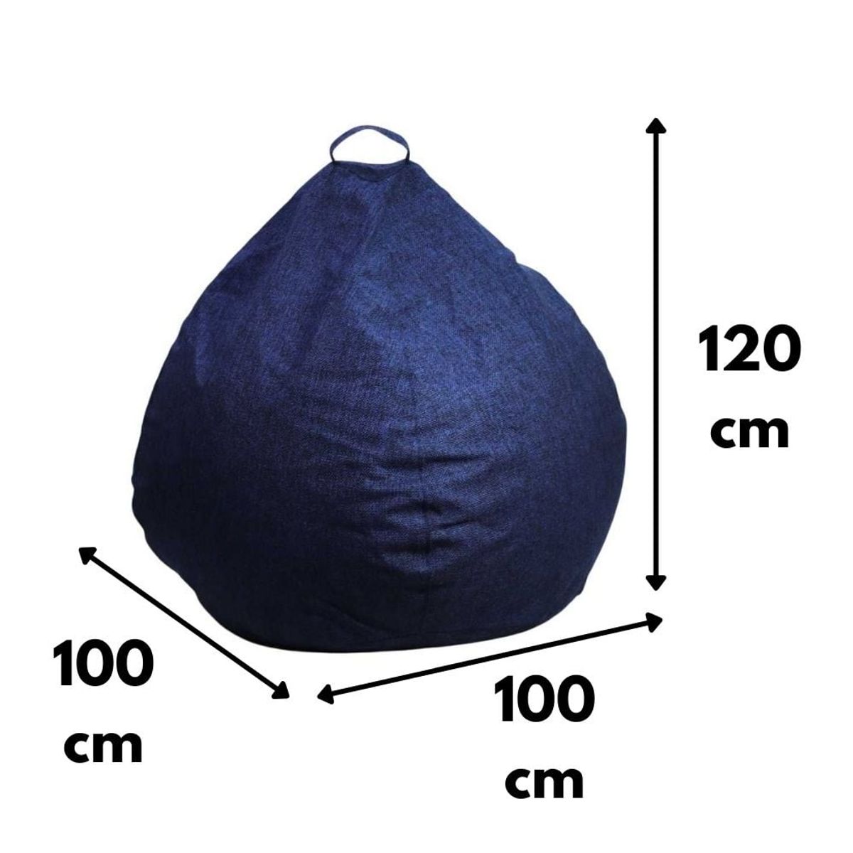 GENERICO - Pouf Pera Azul Omega 100x120x120 Maxima Design