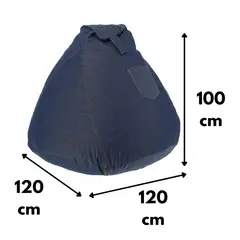 GENERICO - Pouf Pera Jeans 100x120x120 Máxima Design