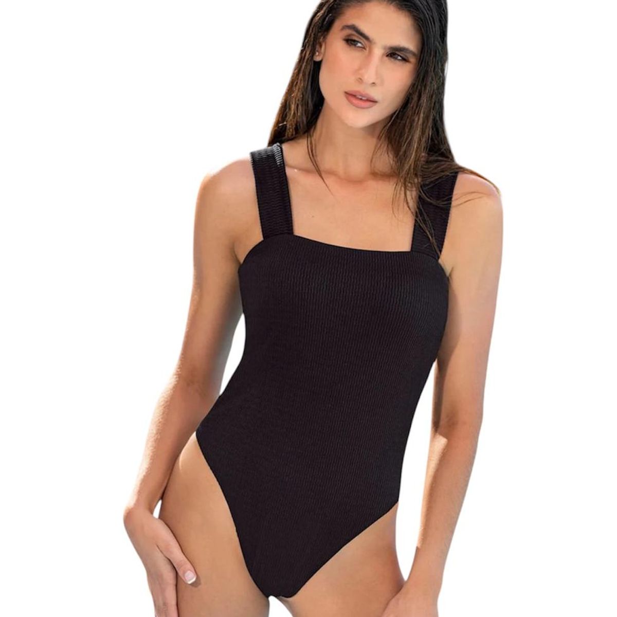 LEONISA - Traje de baño Mujer entero escote cuadrado