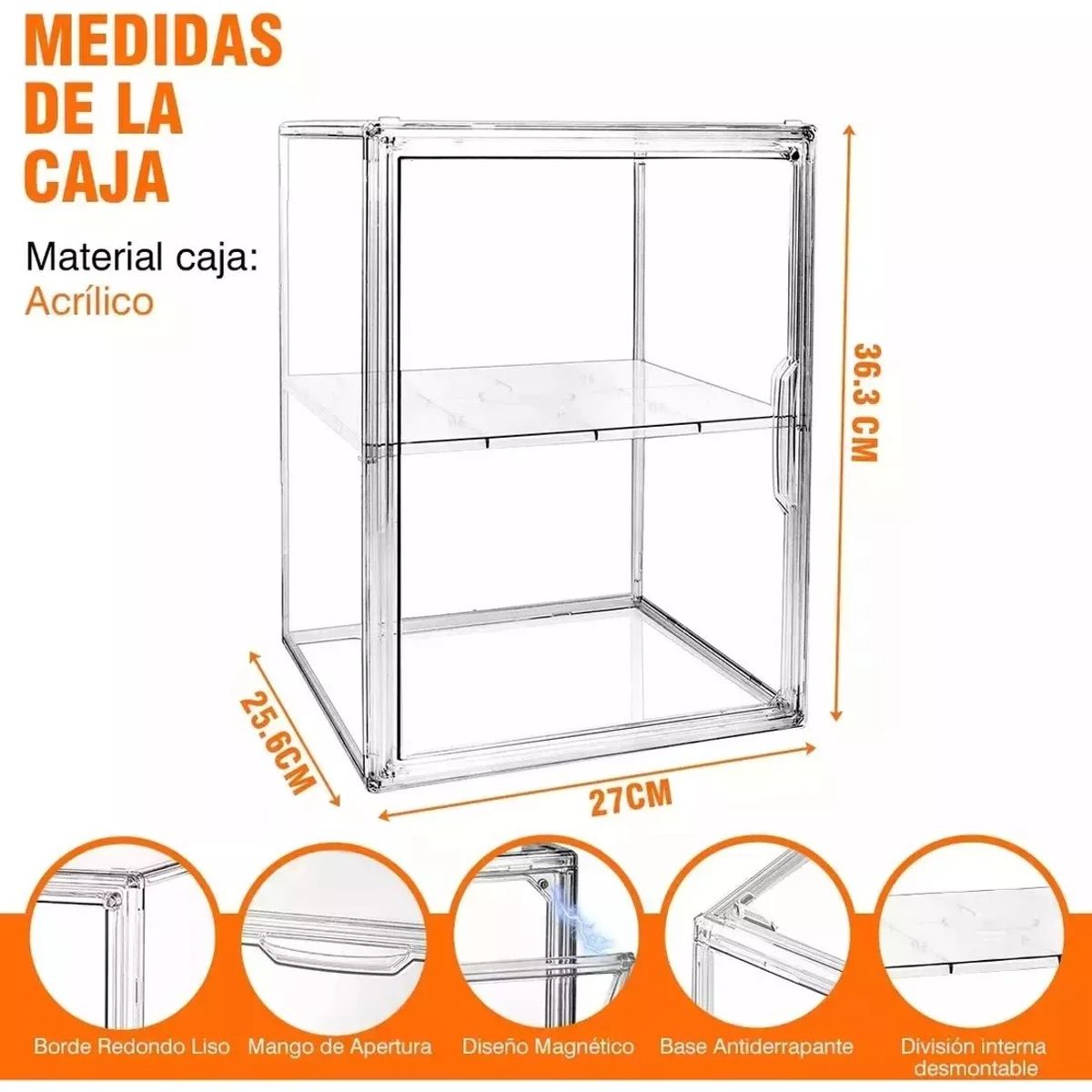 TNAKIEX - Caja De Exhibicion Acrilico Organizadora Transparente