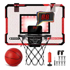 EVERSO - Mini Aros De Baloncesto Con Marcador Electrónico Para Niños