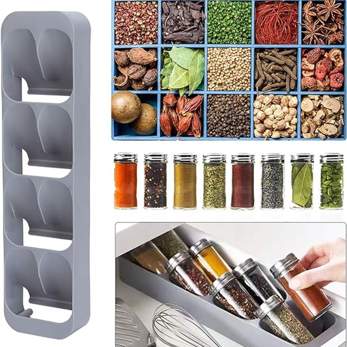 GENERICO - Organizador condimentos 8 frascos