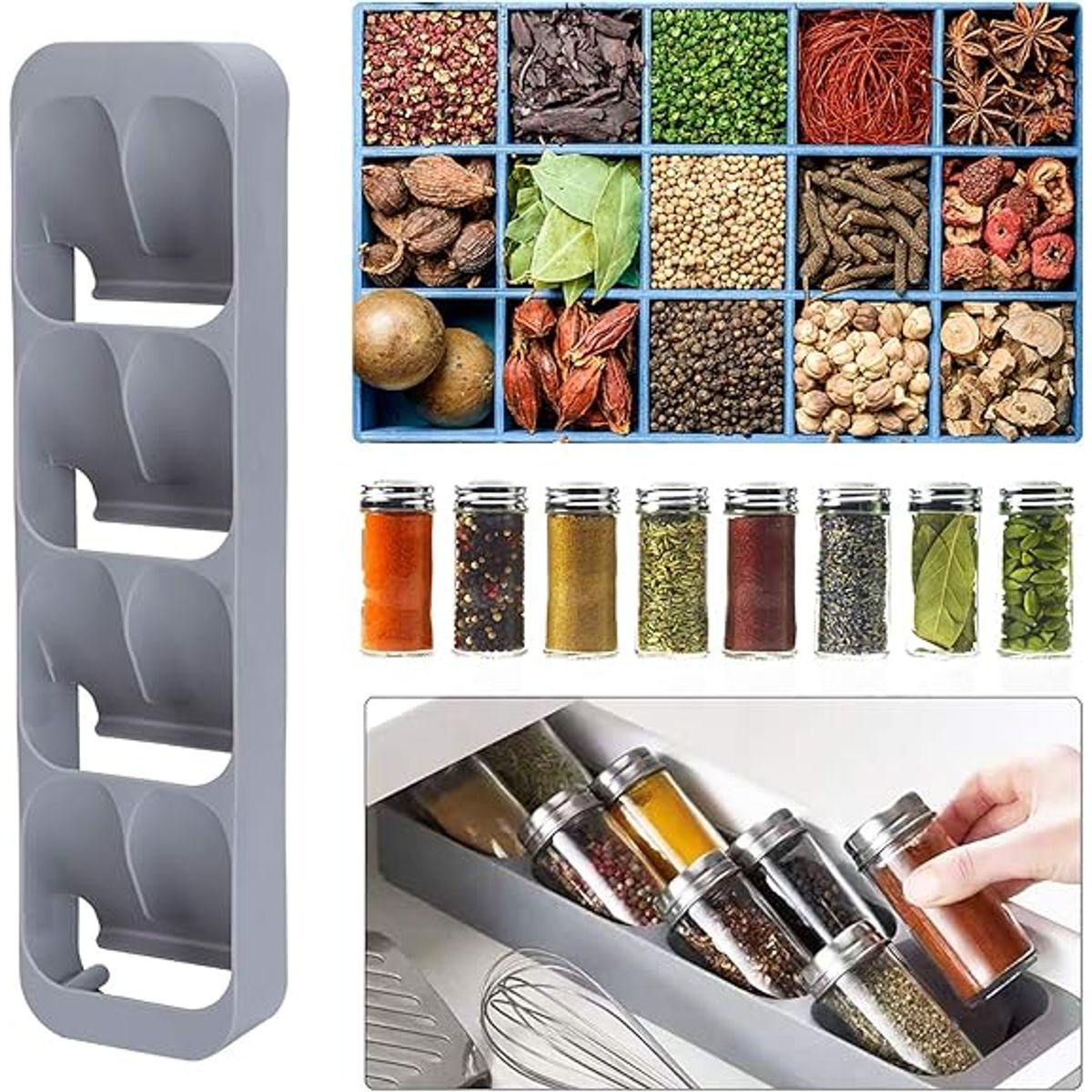 GENERICO - Organizador condimentos 8 frascos