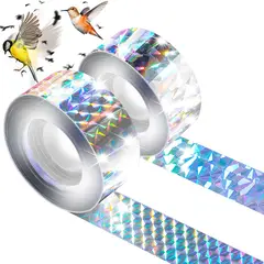 KUANGYE - 100m Cinta Espanta Pajaros Reflectante Para Huerta Y Jardín