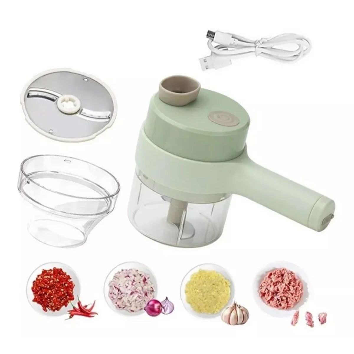 GENERICO - CORTADOR DE VERDURAS 2 EN 1 RECARGABLE USB F-254