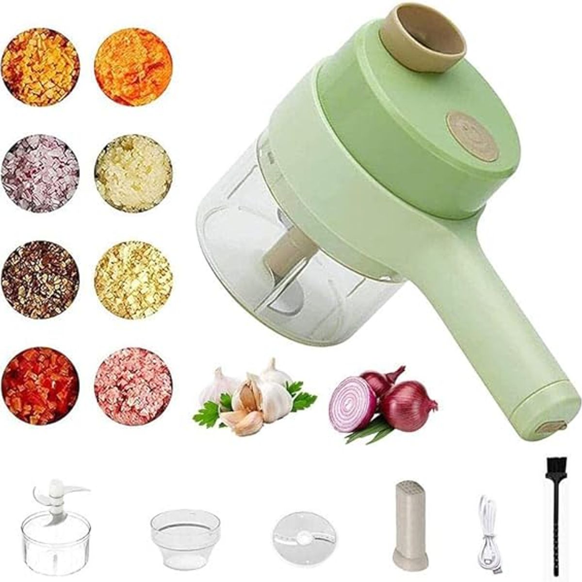 GENERICO - CORTADOR DE VERDURAS 2 EN 1 RECARGABLE USB F-254