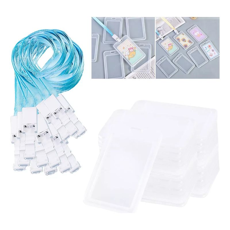 KUANGYE - Pack 50 Porta Credenciales Plasticos Transparentes