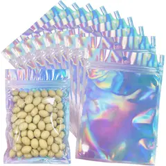KUANGYE - 200 Bolsas Pouch Holográficas A Prueba De Olores Con Cierre