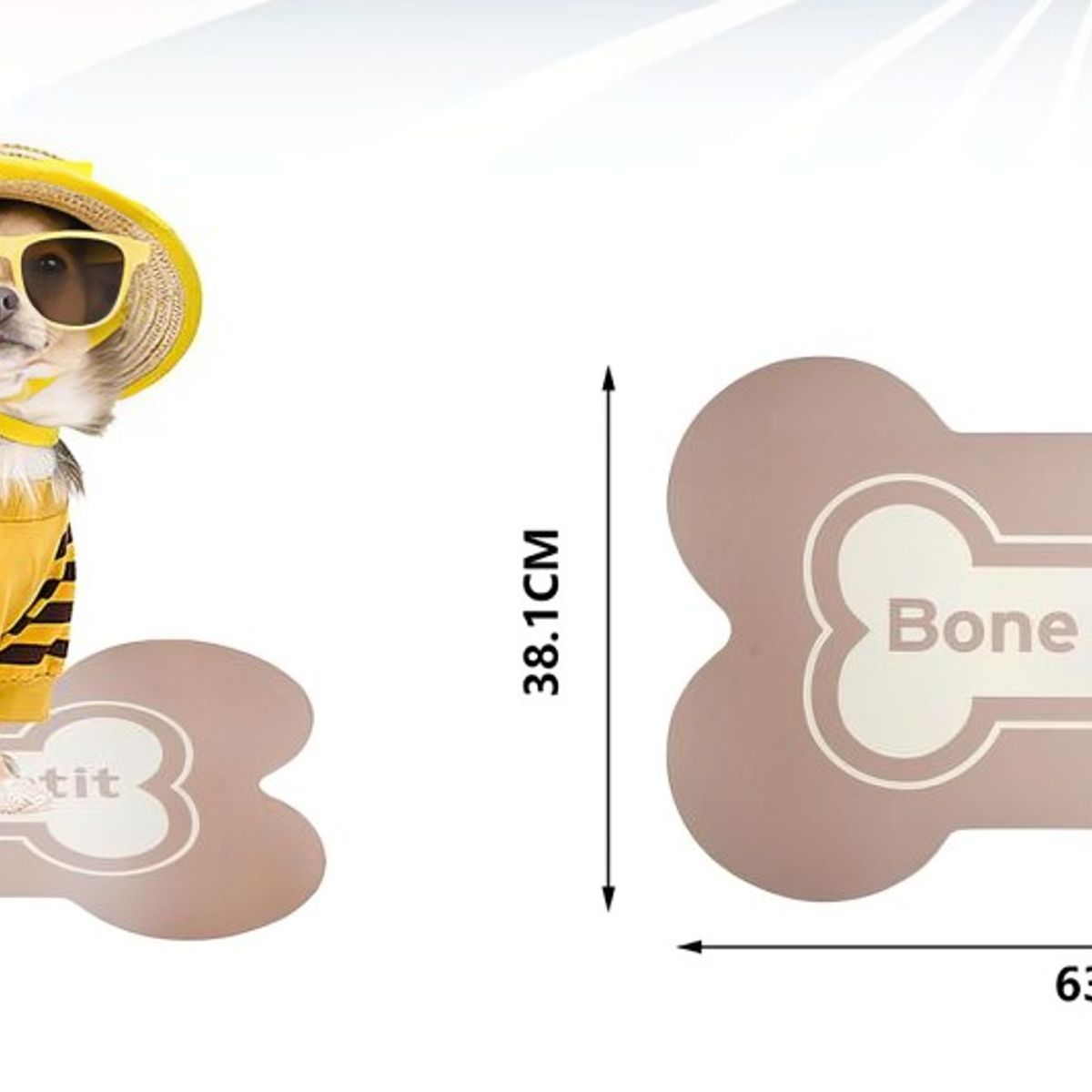 OEM - Almohadilla para Mascotas Beige 635x381 cm