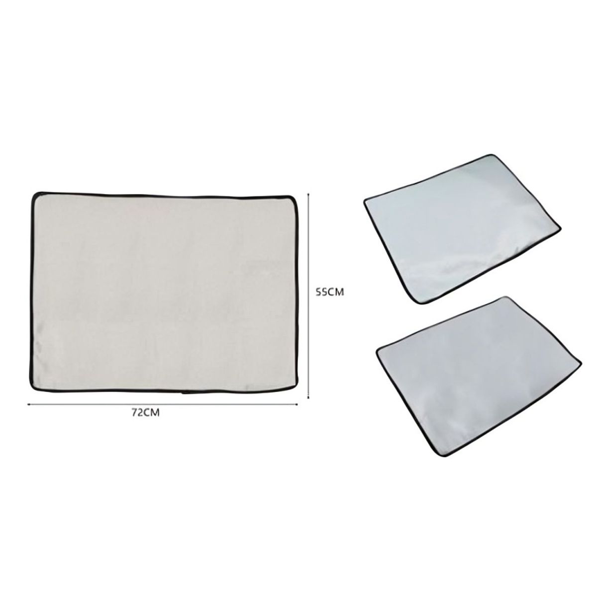 OEM - Alfombra para Mascotas Gris Felpa 70x70 cm