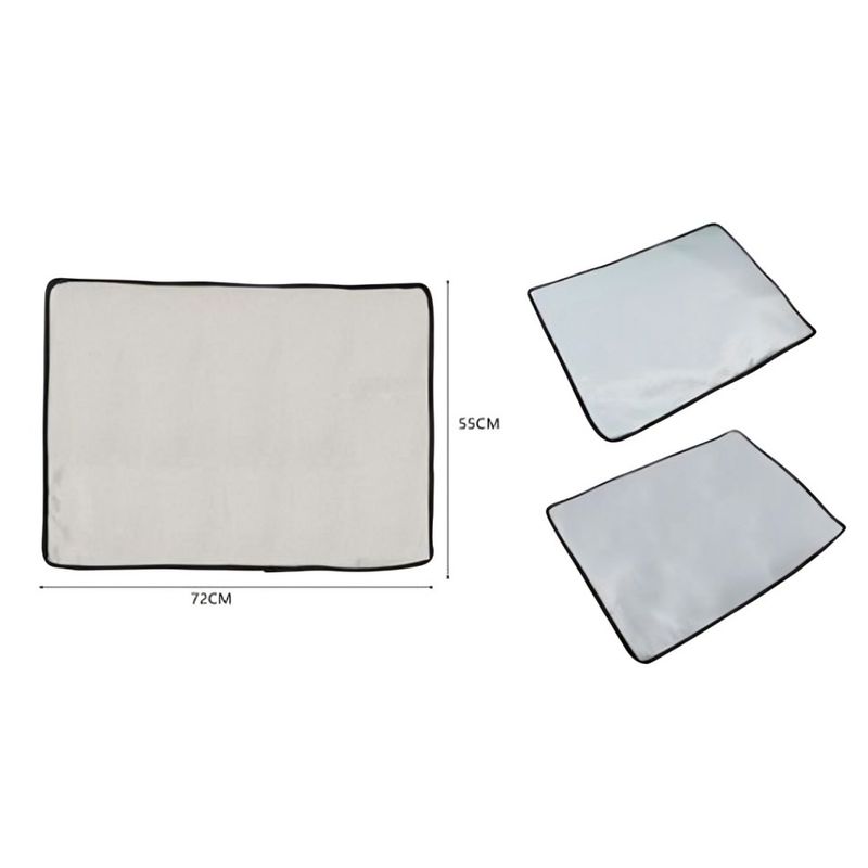 OEM - Alfombra para Mascotas Gris Felpa 70x70 cm