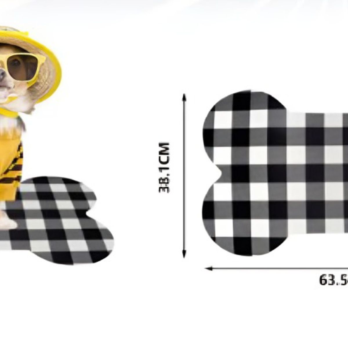 OEM - Almohadilla para Mascotas Cuadros 635x381 cm