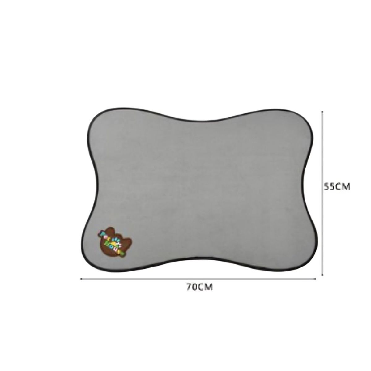 OEM - Alfombra para Mascotas Naranja Gris y Celeste 70x55 cm