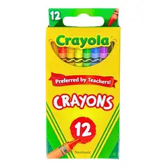 CRAYOLA - Crayones De Cera 12 Lápices De Colores Escolares