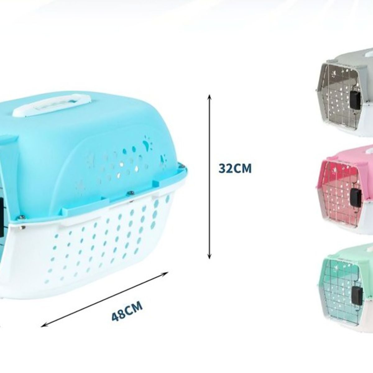 OEM - Caja de Aire para Mascota con Ventilación para Gato 48x32x28 cm