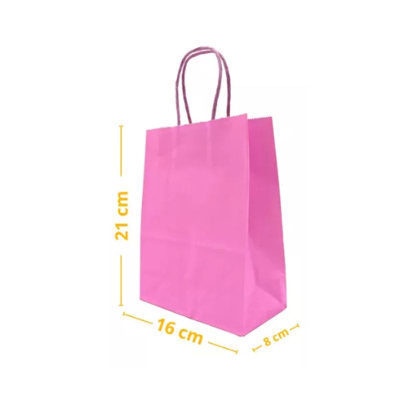 GENERICO - Bolsas Kraft Manilla Papel 21x16x8cm Pack 12 Unidades