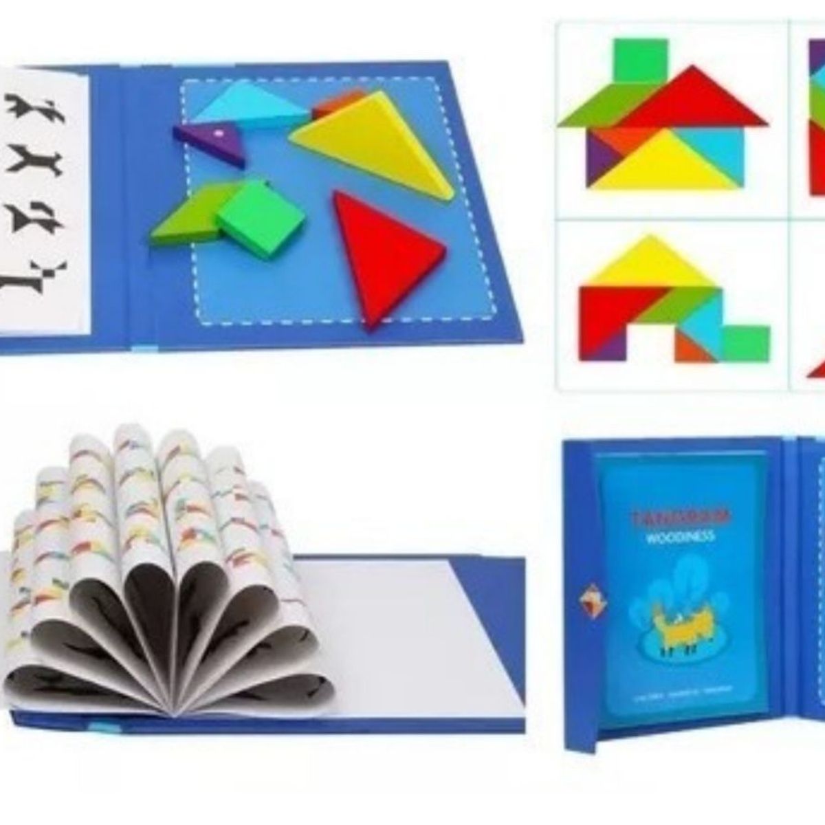GENERICO - Rompecabezas Magnéticos 3d  Tangram Montessori Didáctico