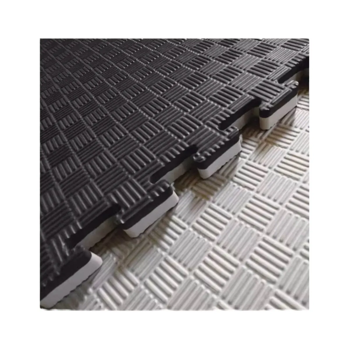 GENERICO - Tatami 4 cm 100 cm x 100 cm - Negro Gris