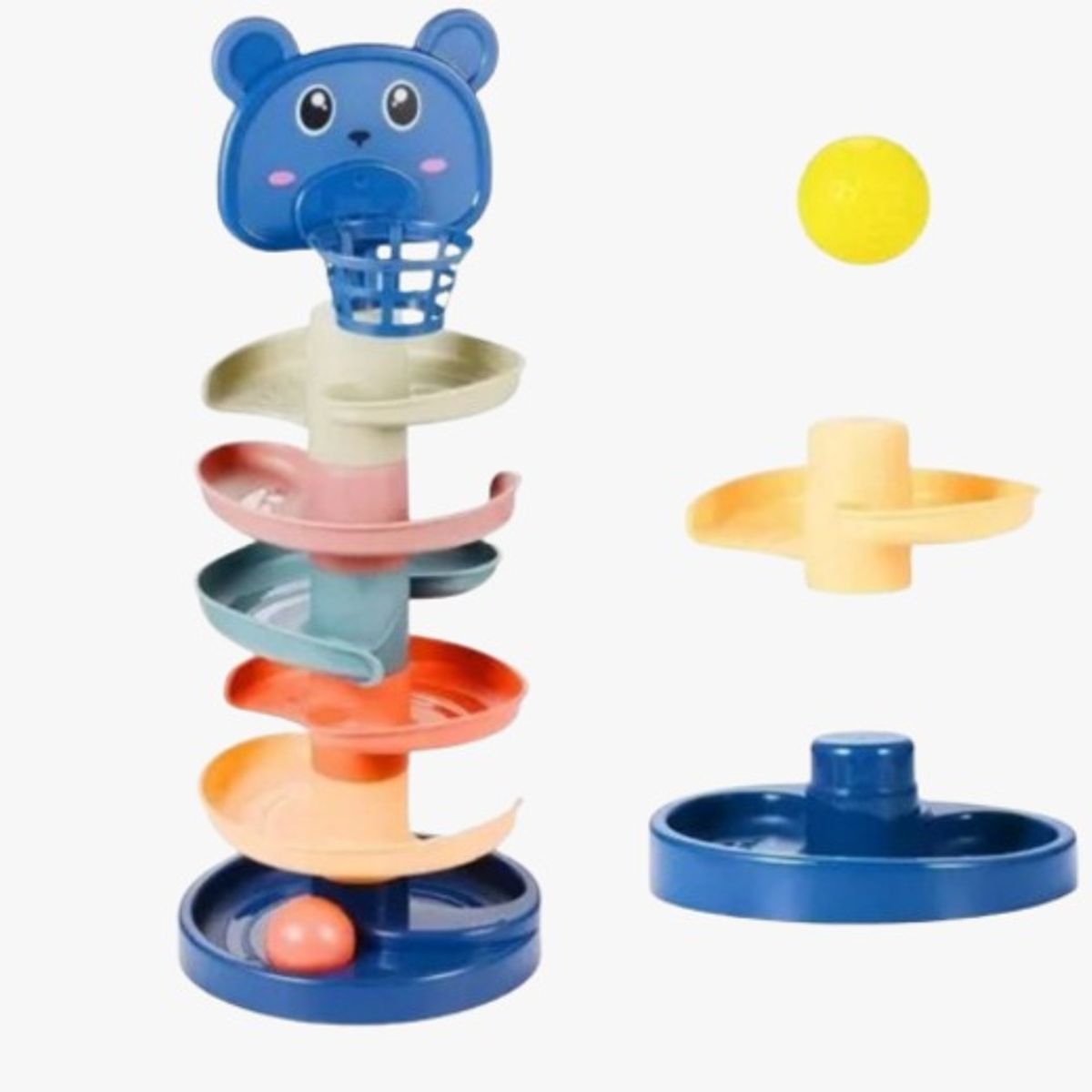 GENERICO - Juego Didáctico Bebe Torre Tobogán Mono Lanza Pelotas Gato