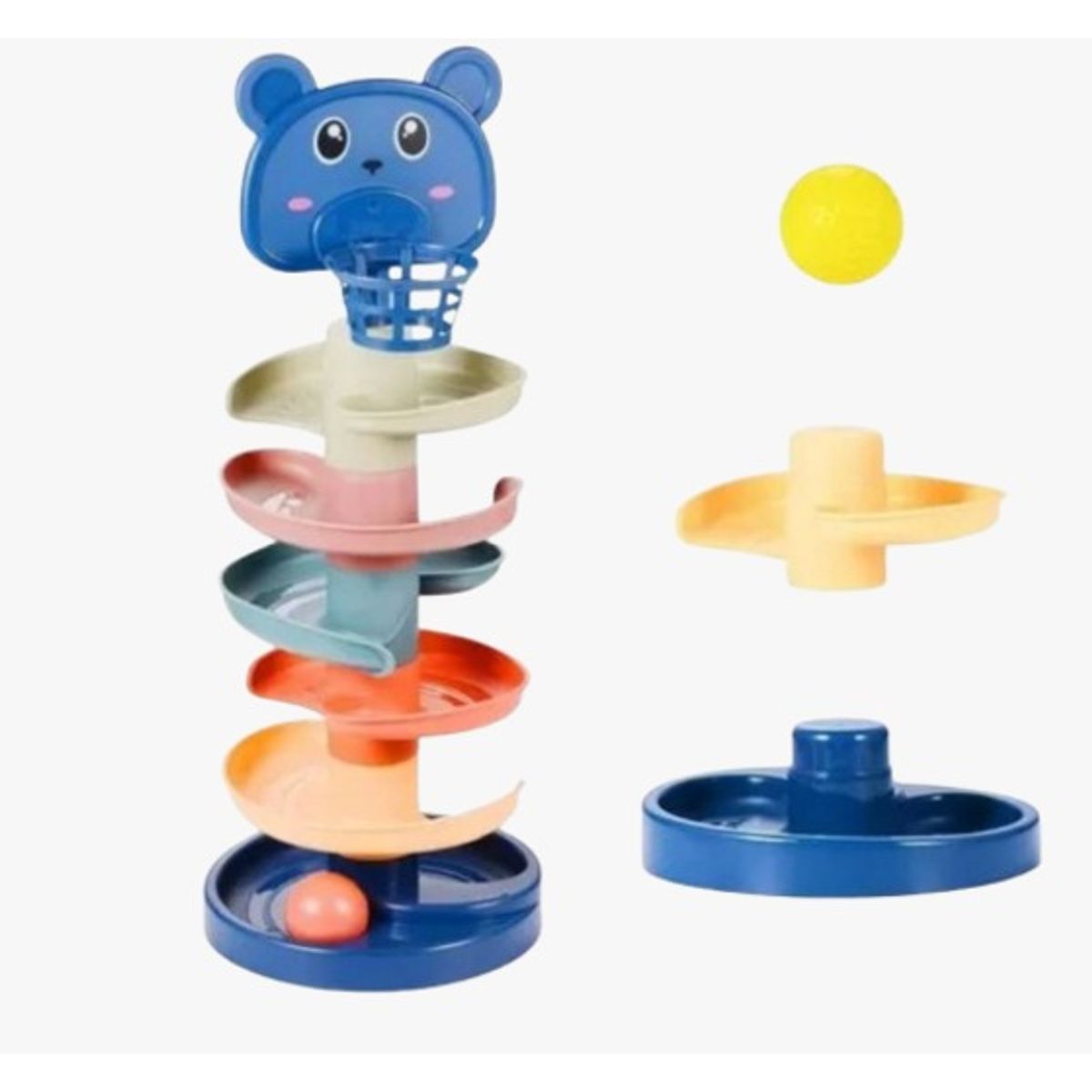 GENERICO - Juego Didáctico Bebe Torre Tobogán Mono Lanza Pelotas Gato