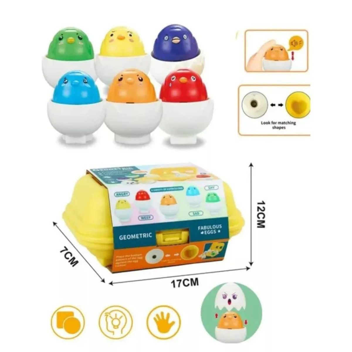 GENERICO - HUEVOS INTELIGENTES CON EXPRESIONES MONTESSORI