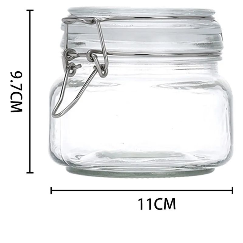 TOPSOC - Frasco Vidrio Hermético Conserva Alimentos 500ml