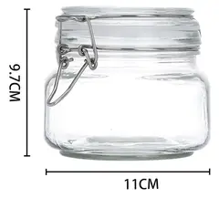 TOPSOC - Frasco Vidrio Hermético Conserva Alimentos 500ml
