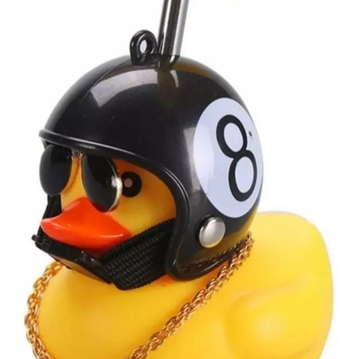 GENERICO - Pato Bicicletero Con Casco Luz Led Automovil Bici Patito