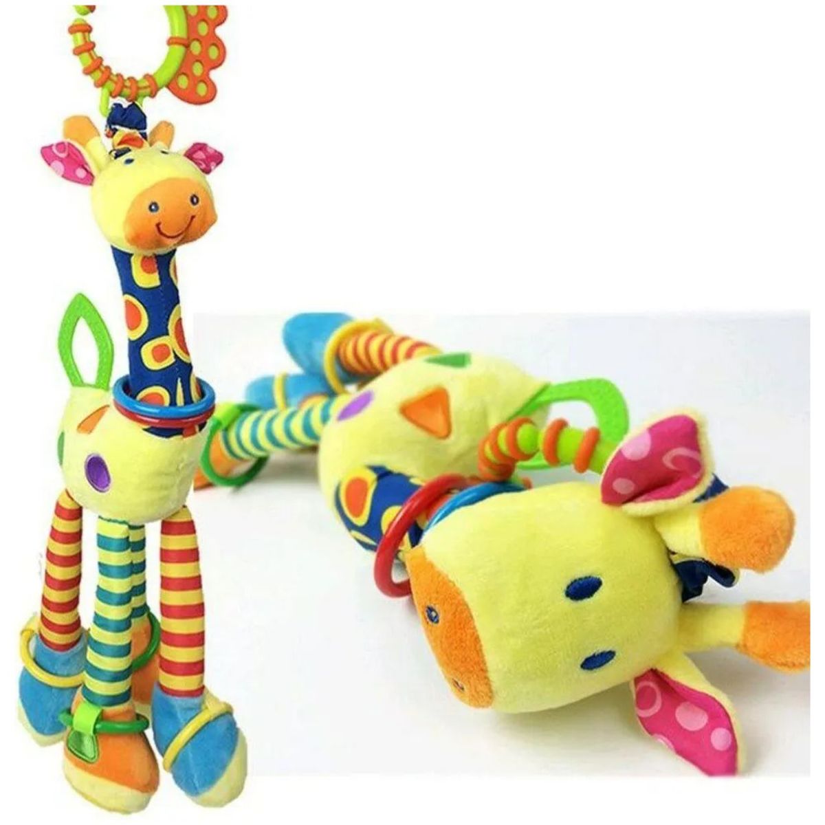 GENERICO - Peluche Sensorial Jirafa Con Sonajero Para Bebe