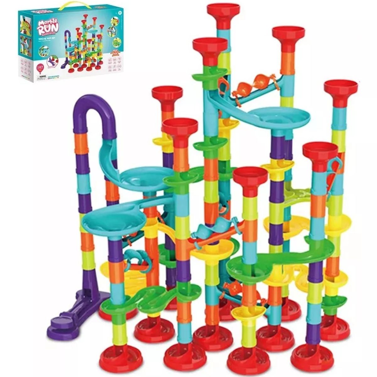 MUNDO MAGIA - Pista De Bolitas 142 Uds Juguete Bloques De Construcción