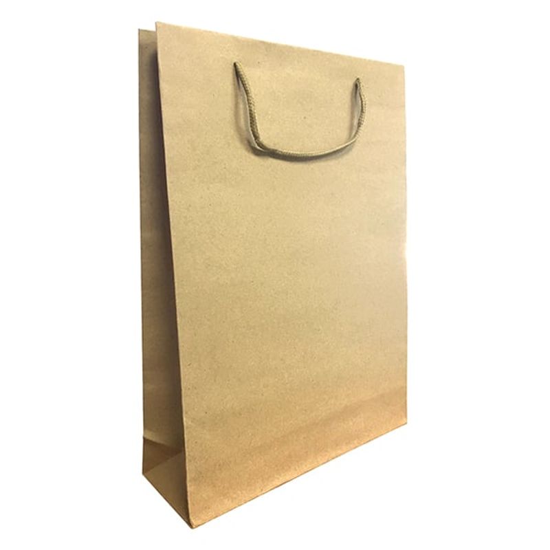 GENERICO - BOLSA DE REGALO PAPEL KRAFT 33X24 CM X12 UNI