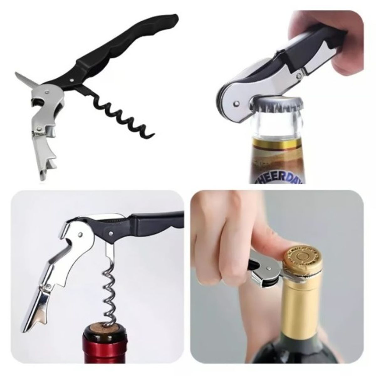 GENERICO - Sacacorchos Destapador De Vino Manual Descorchador