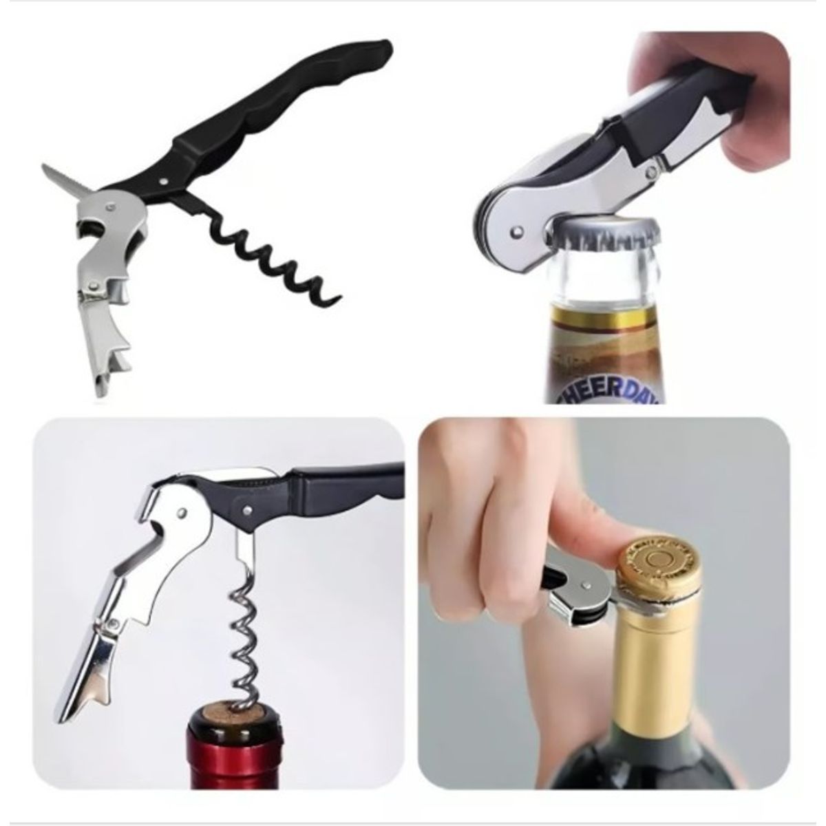 GENERICO - Sacacorchos Destapador De Vino Manual Descorchador