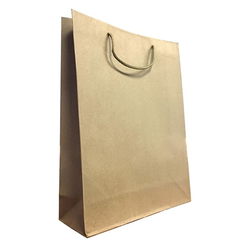 GENERICO - BOLSA DE REGALO PAPEL KRAFT 495X38 X12 UNI