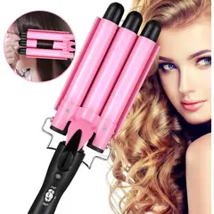 GEMEI - Onduladora Rizadora De Pelo 3 Barriles