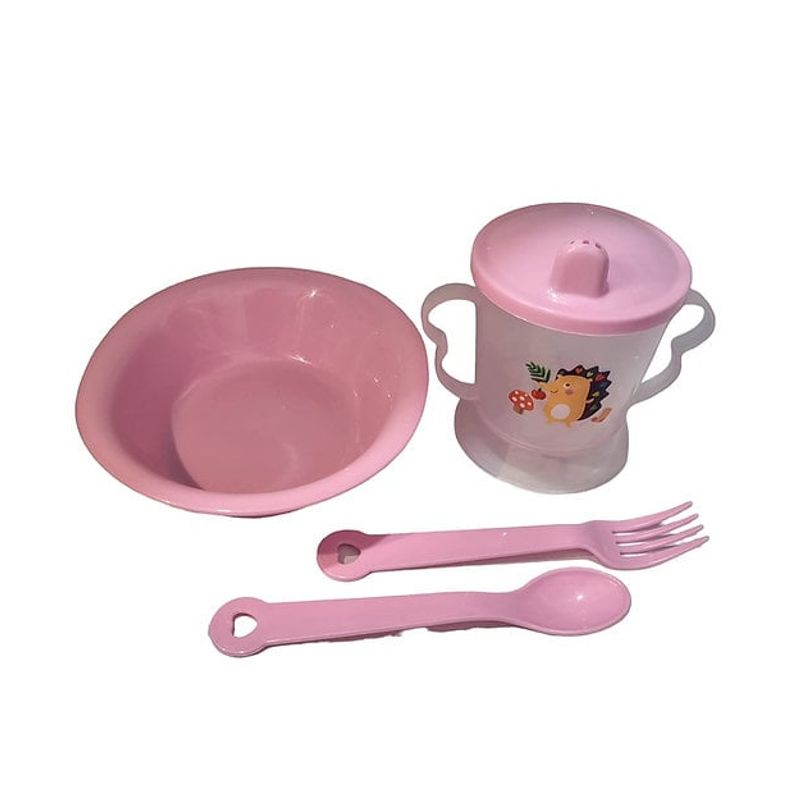 GENERICO - Set de Plato y Mamadera para Bebe