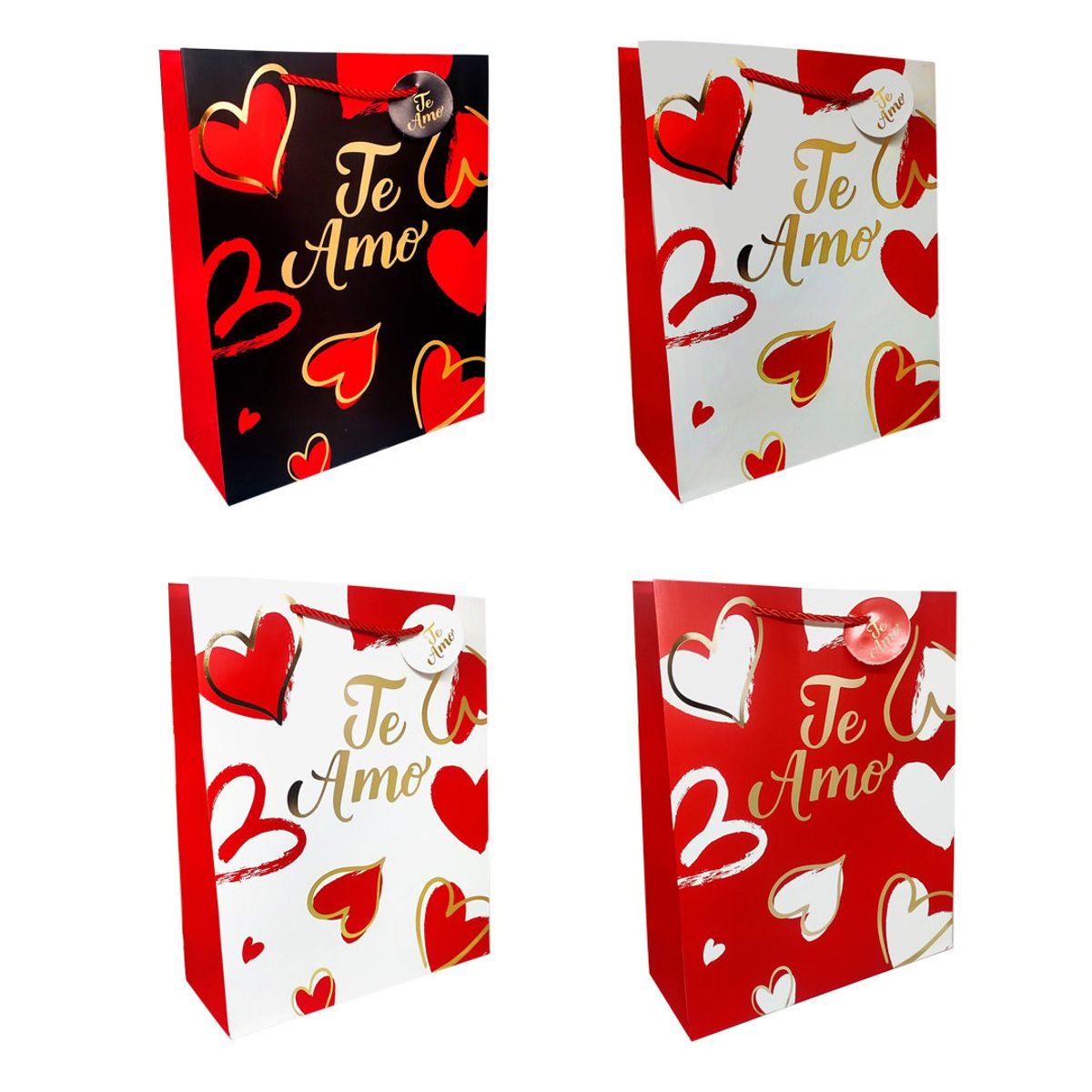 GENERICO - BOLSA DE REGALO TE AMO BASIC 18X23 X1UNI