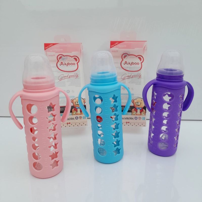 GENERICO - Mamadera para bebe Biberón de Vidrio 240 Ml