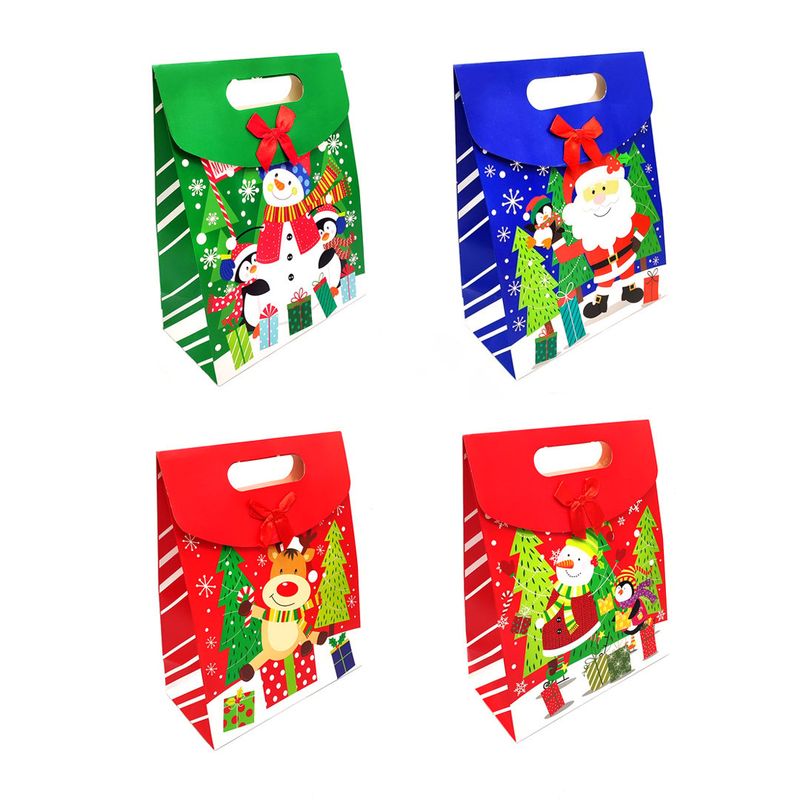 GENERICO - BOLSA DE REGALO VELCRO NAVIDAD INFANTIL 27X19.5 X1UNI