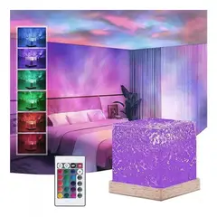 GENERICO - Lampara Aurora Boreal Lampara de Agua Celestial 16 Colores