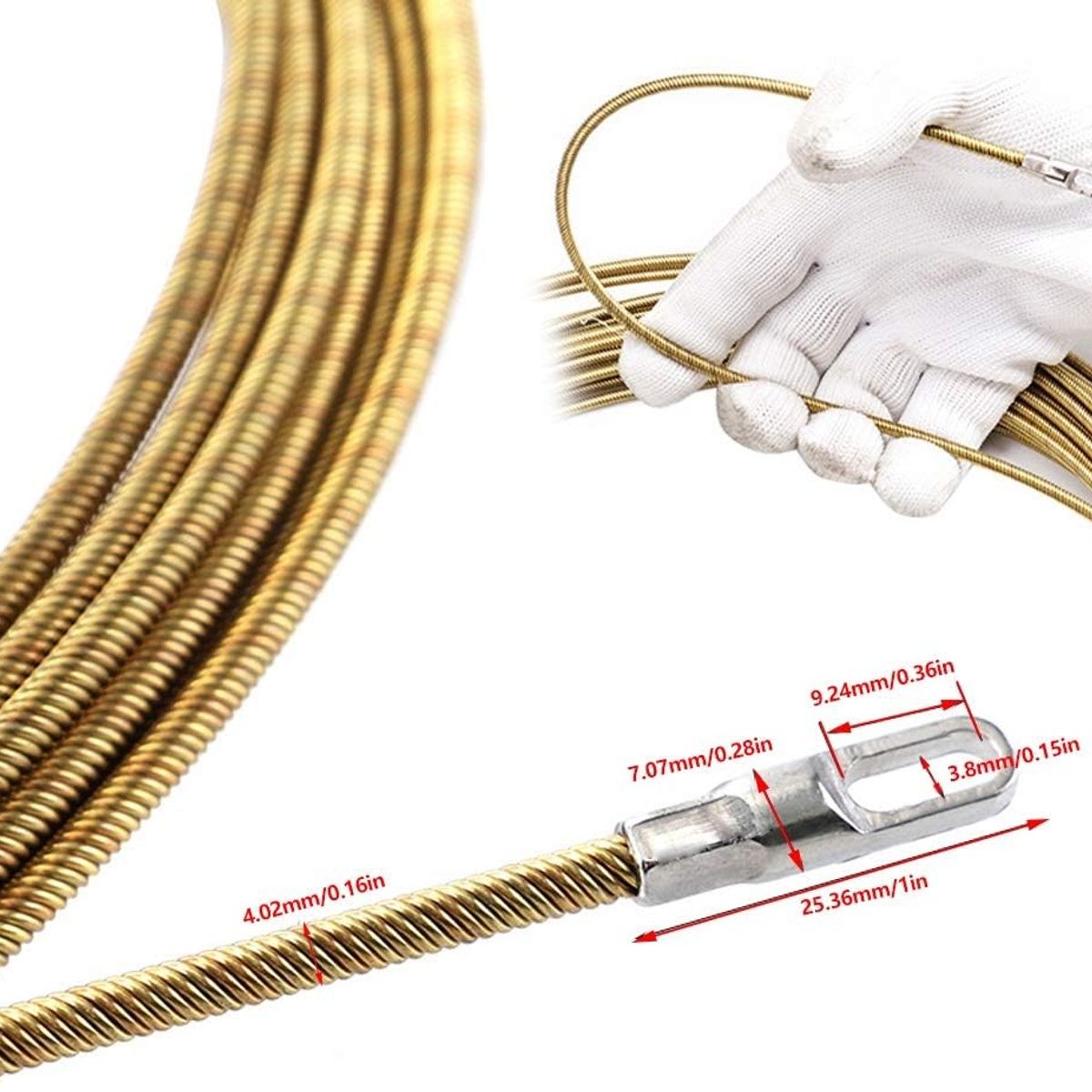 GENERICO - Laucha Pasacables De 15m En 4mm Atrapa Cables