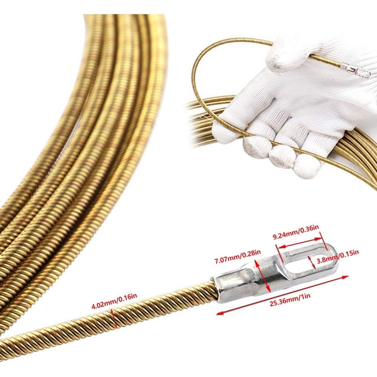 GENERICO - Laucha Pasacables De 15m En 4mm Atrapa Cables